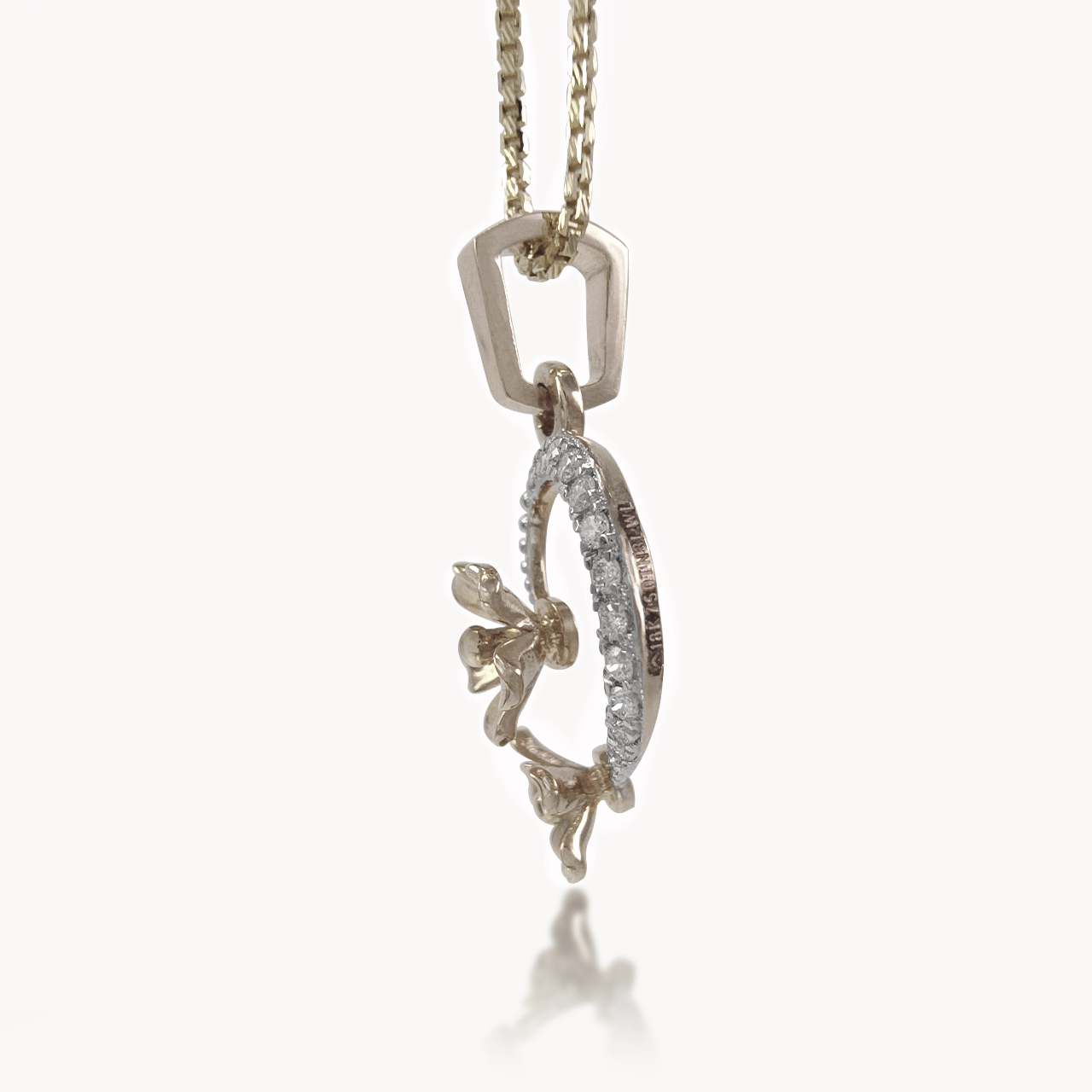 Floral Duet Diamond Pendant