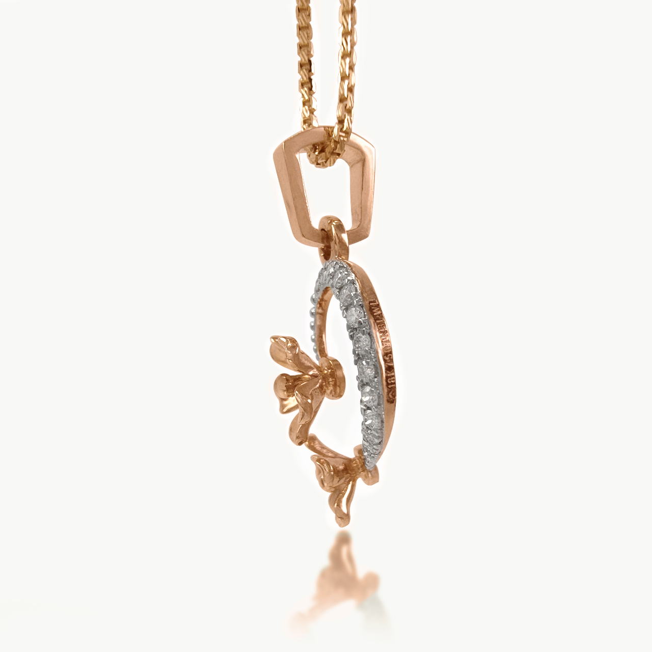 Floral Duet Diamond Pendant