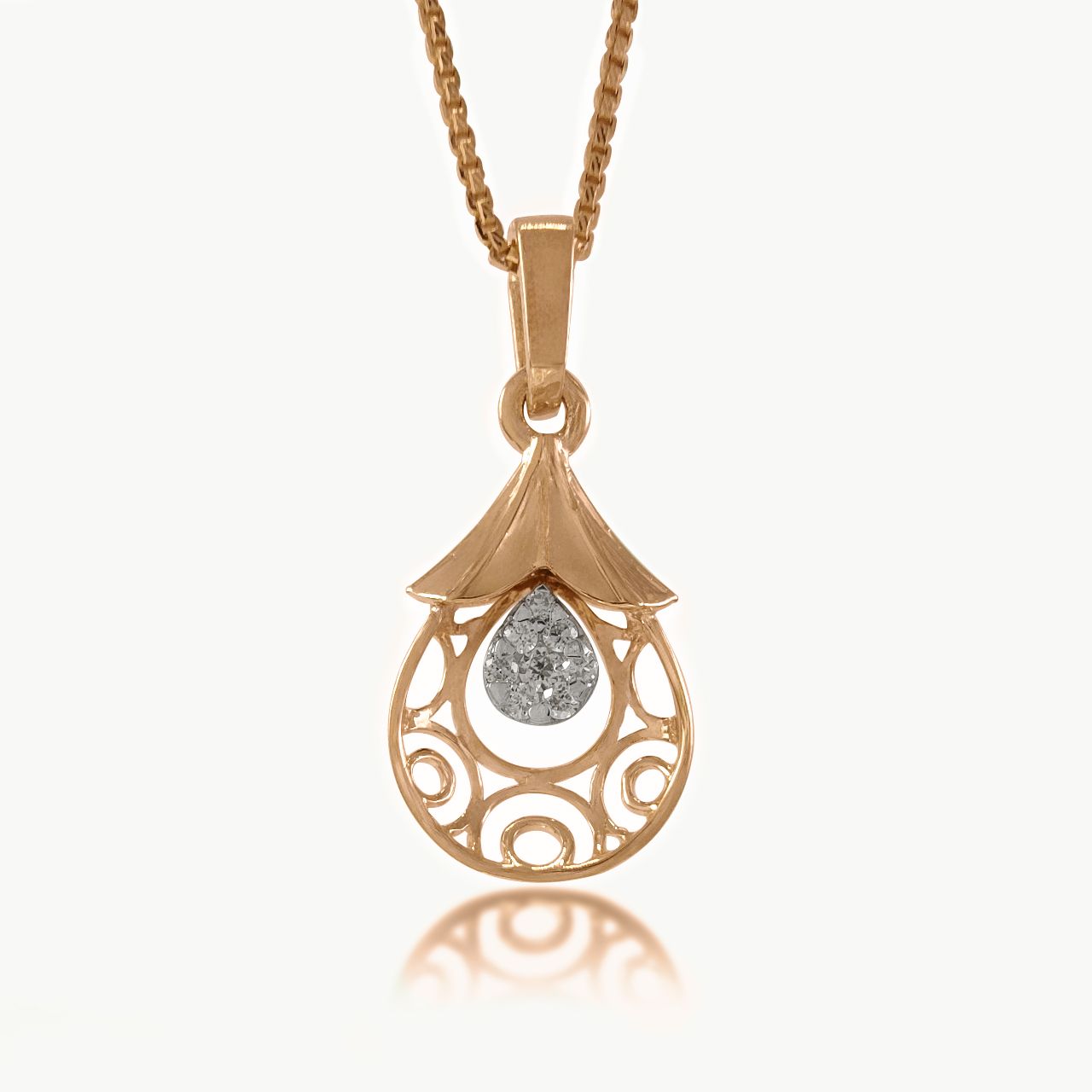 Tear Bloom Diamond Pendant