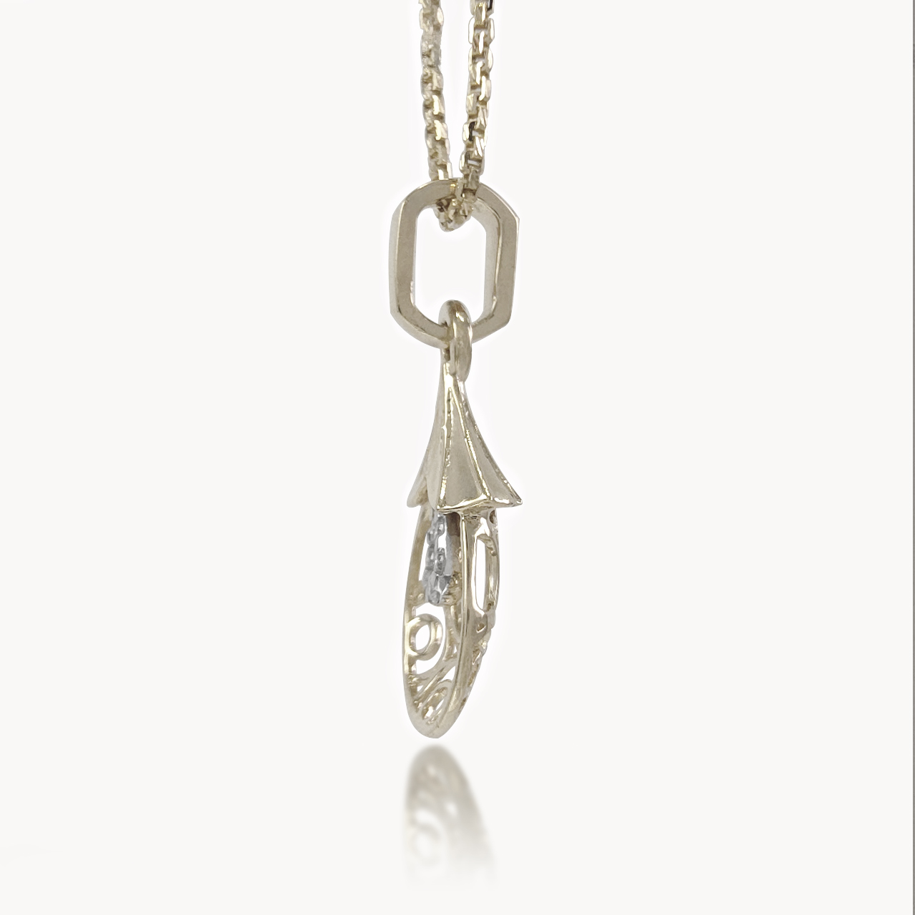Tear Bloom Diamond Pendant