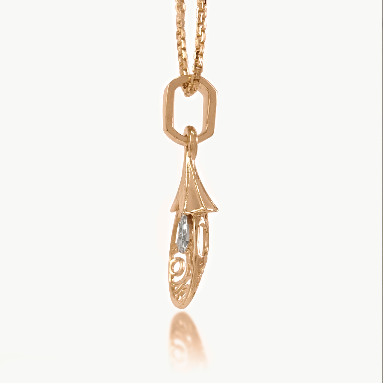 Tear Bloom Diamond Pendant
