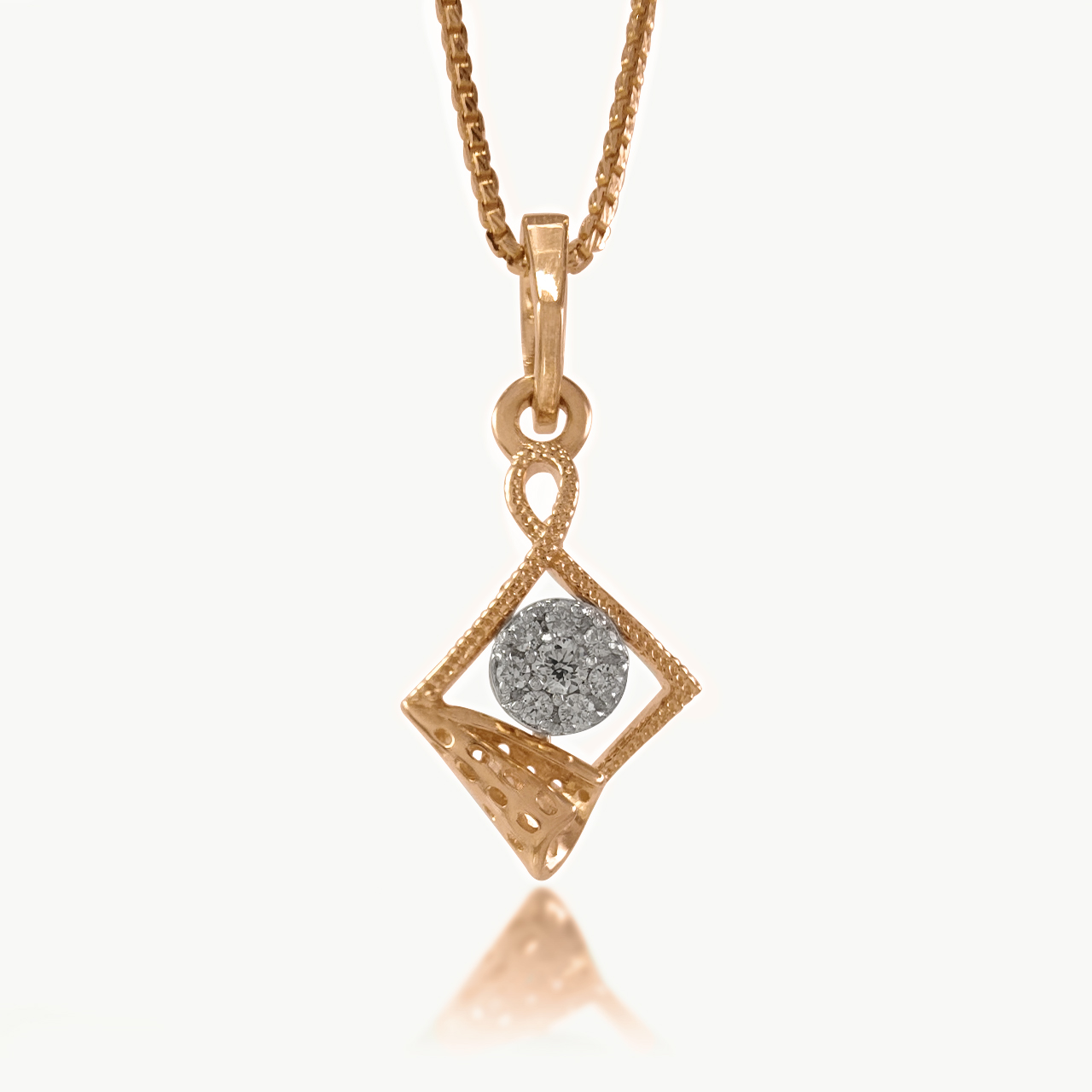 Geometric Infinity Diamond Pendant