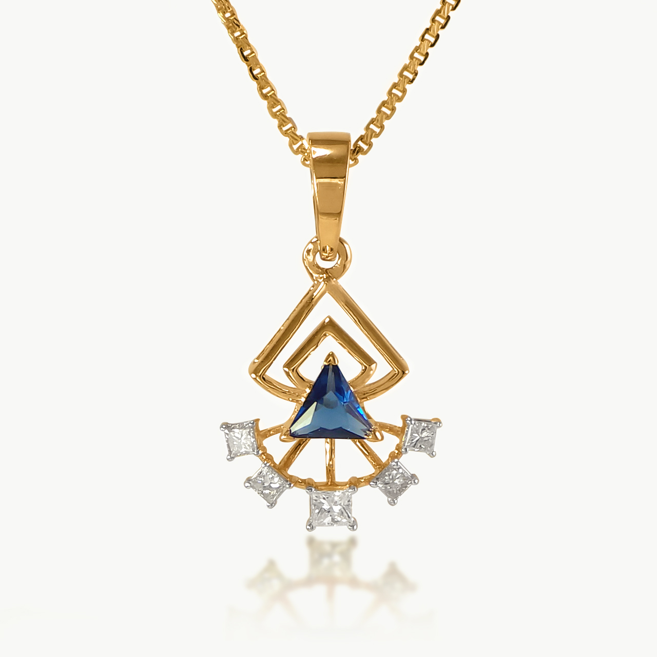 Blue Radiance Diamond Pendant