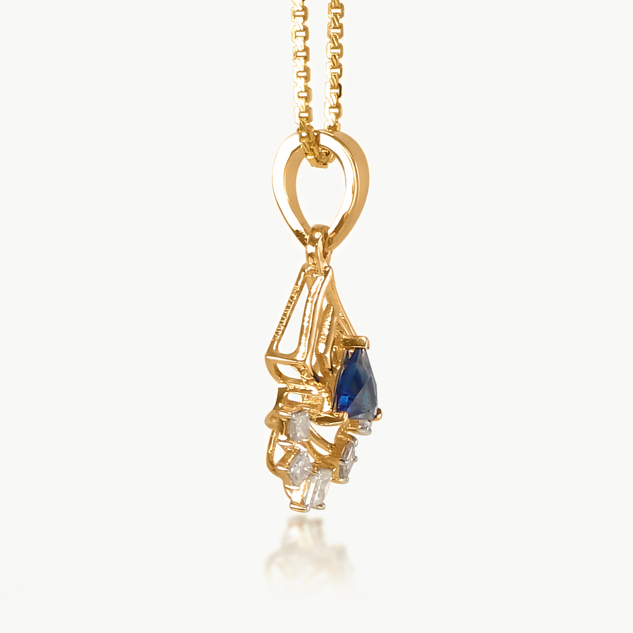 Blue Radiance Diamond Pendant
