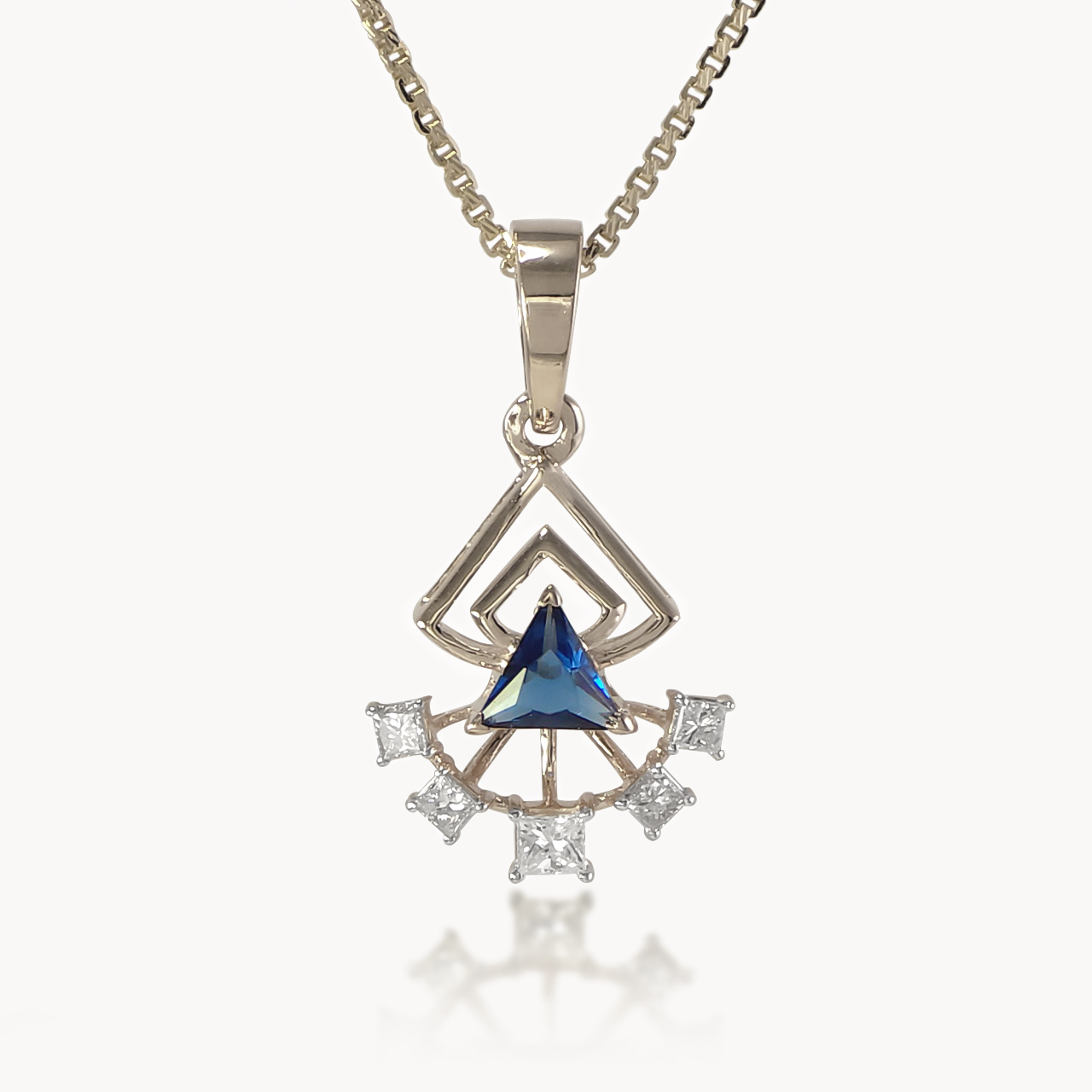 Blue Radiance Diamond Pendant