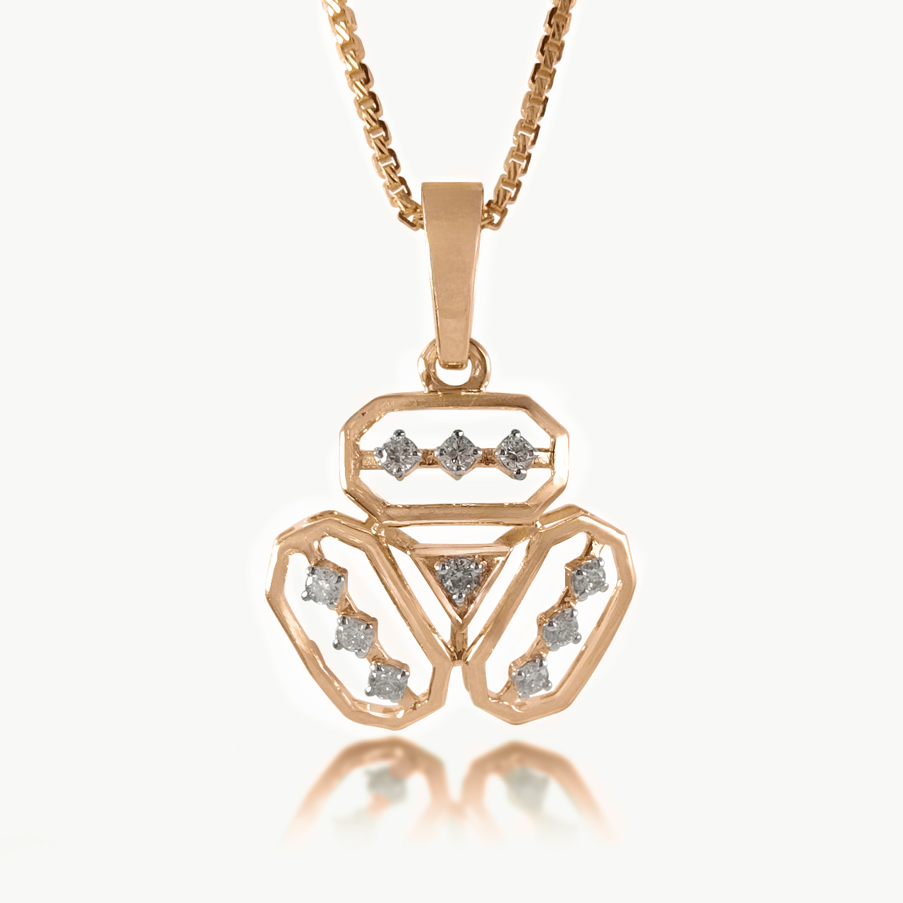 Octagonal Bloom Diamond Pendant