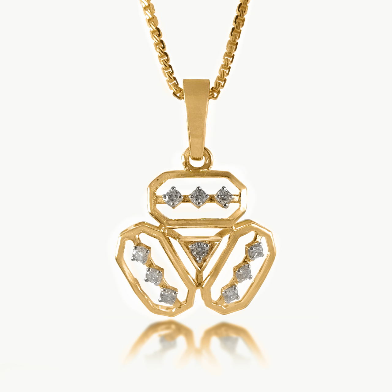 Octagonal Bloom Diamond Pendant
