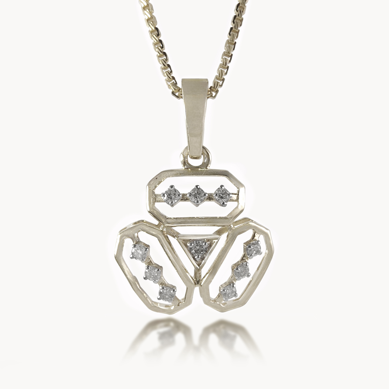 Octagonal Bloom Diamond Pendant