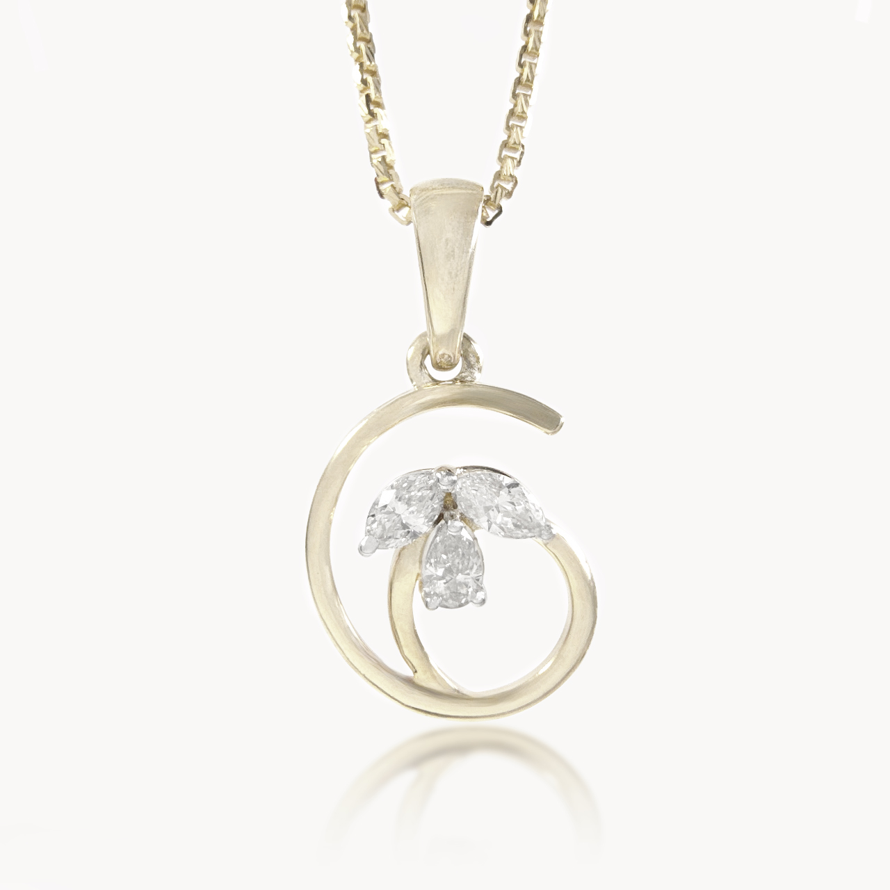 Dewdrop Orbit Diamond Pendant