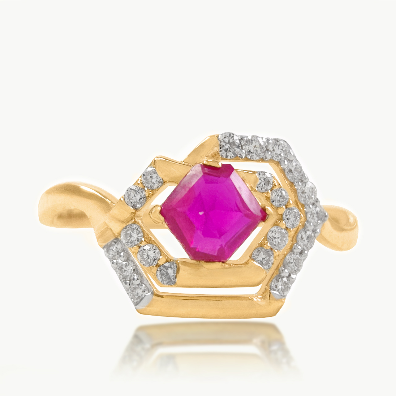 Crimson Crown Diamond Ring