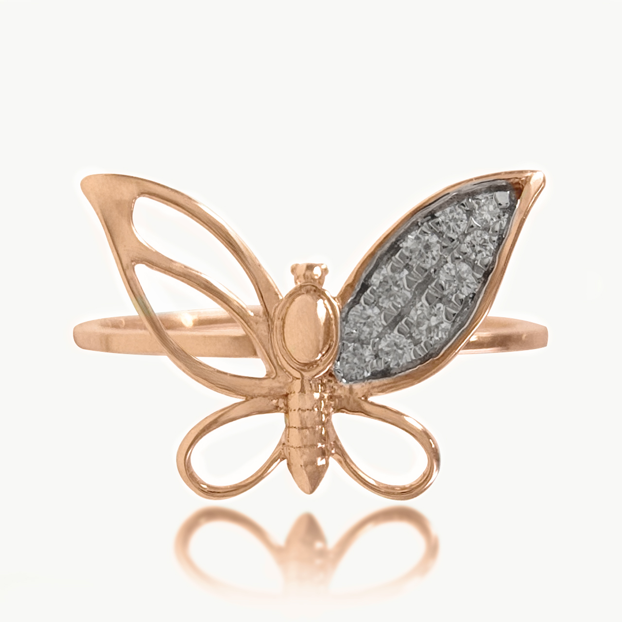 Butterfly Diamond Ring