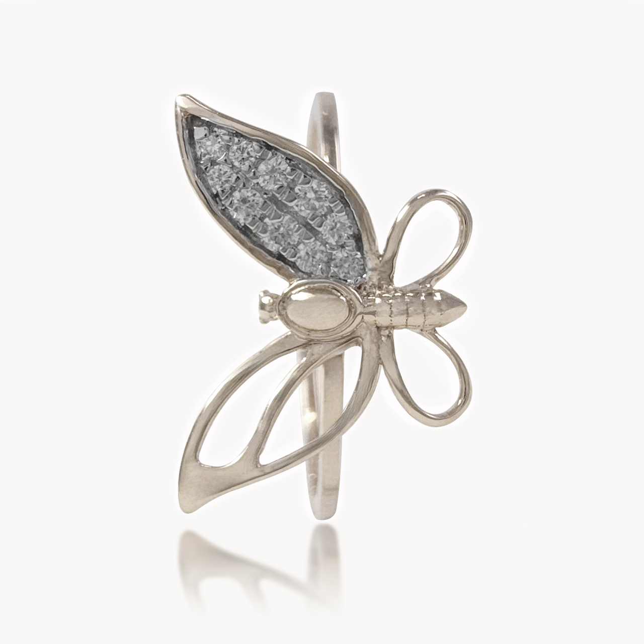 Butterfly Diamond Ring