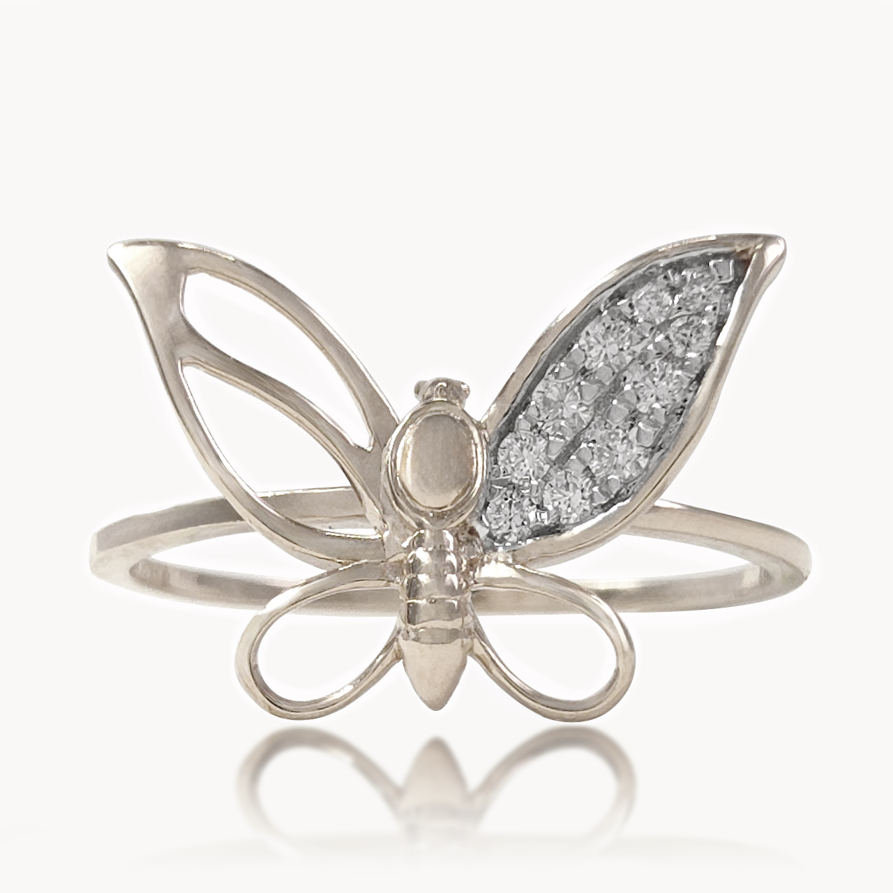 Butterfly Diamond Ring