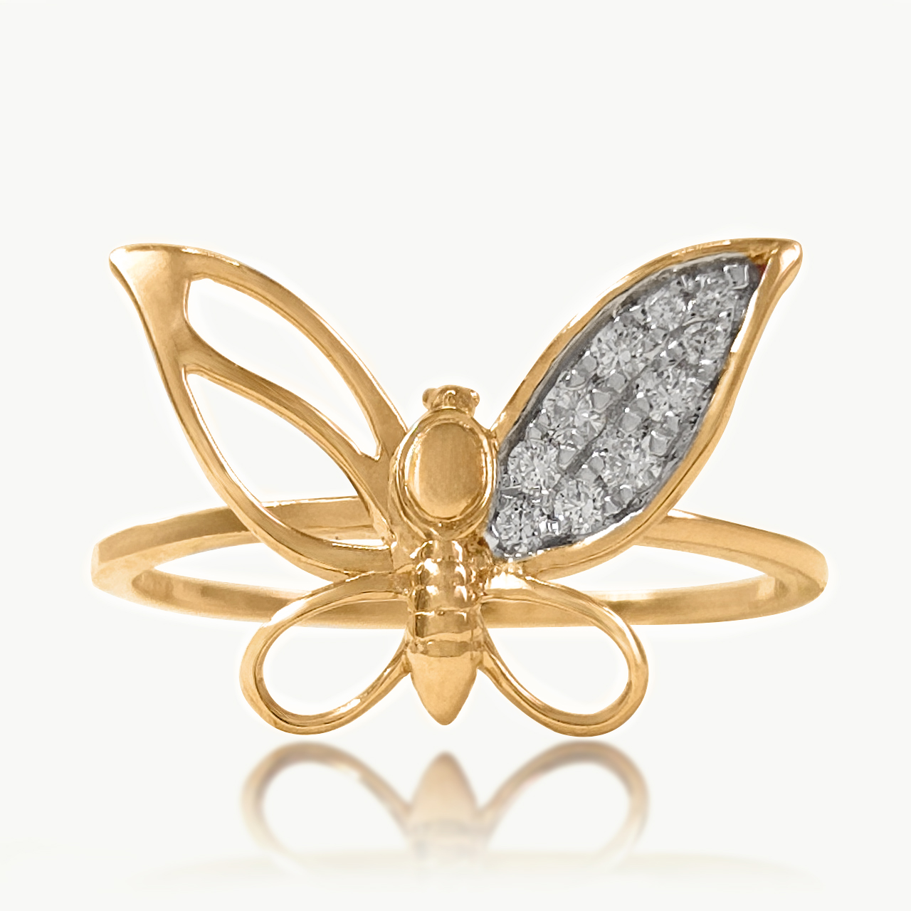 Butterfly Diamond Ring