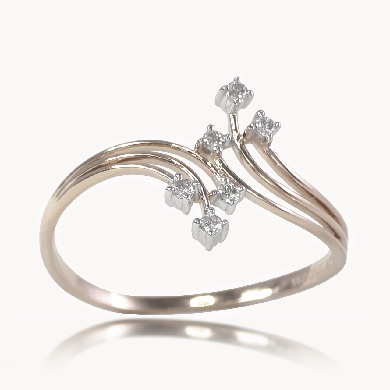 Swirling Diamond Ring