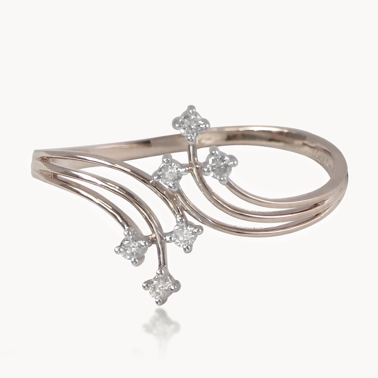 Swirling Diamond Ring