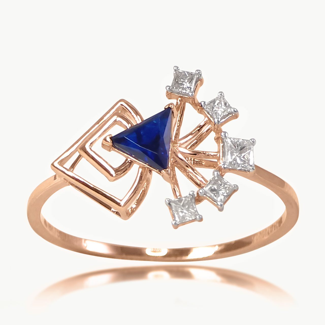 Blue Radiance Diamond Ring