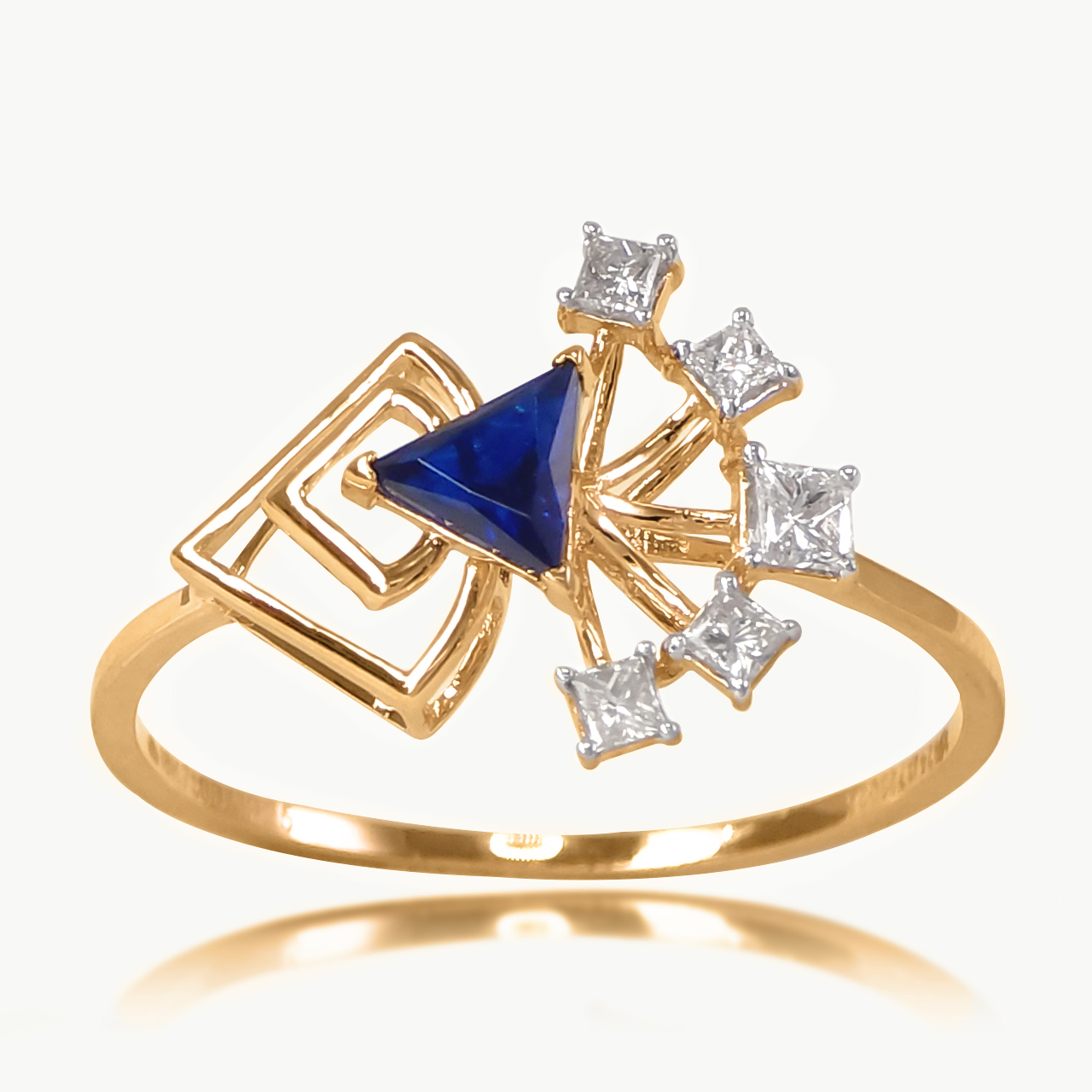 Blue Radiance Diamond Ring