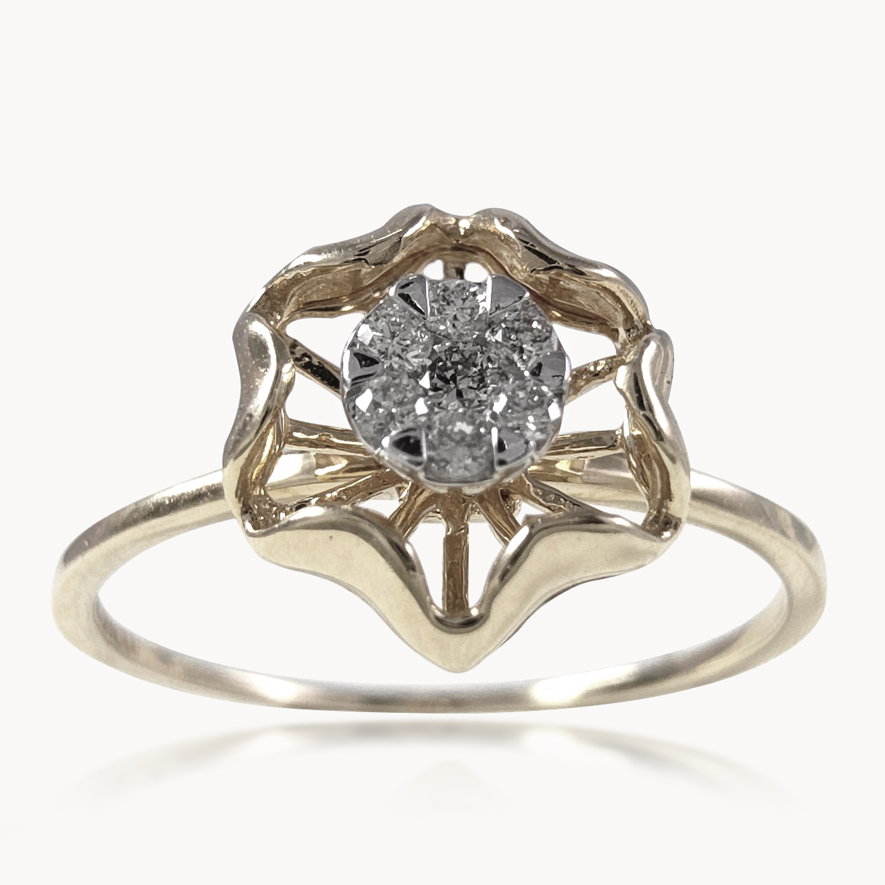 Krit Flower Design Diamond Ring For Her
