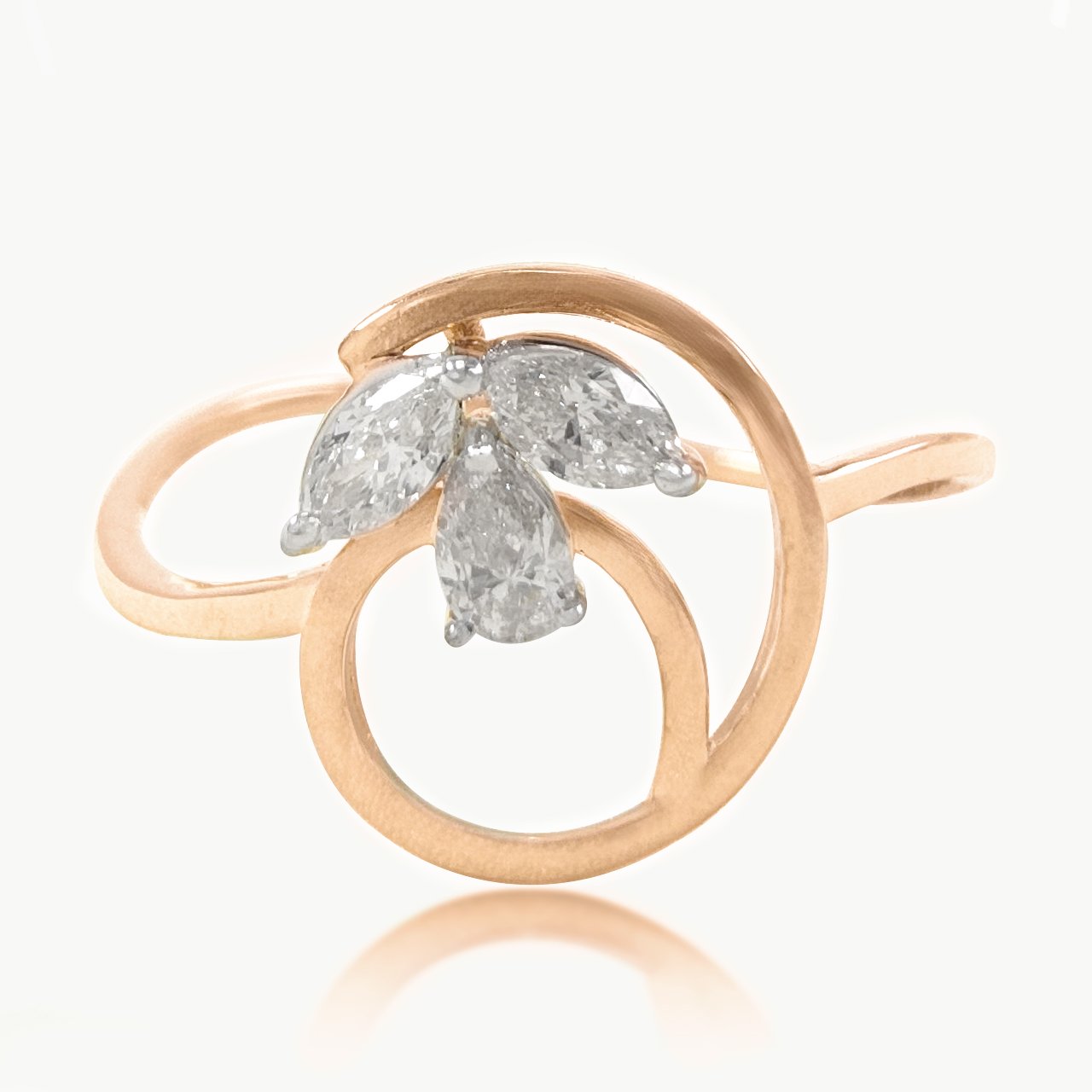 Dewdrop Orbit Diamond Ring