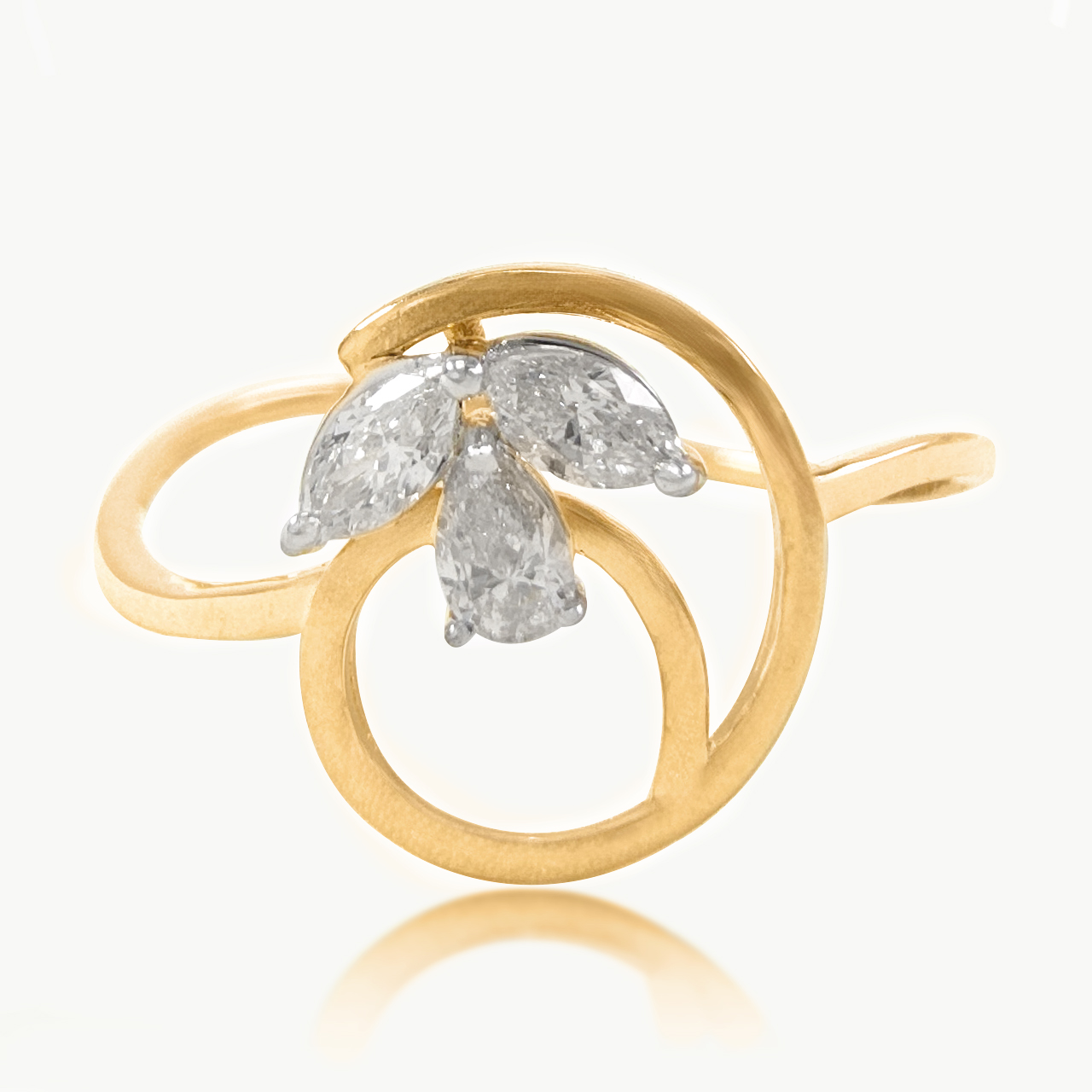 Dewdrop Orbit Diamond Ring