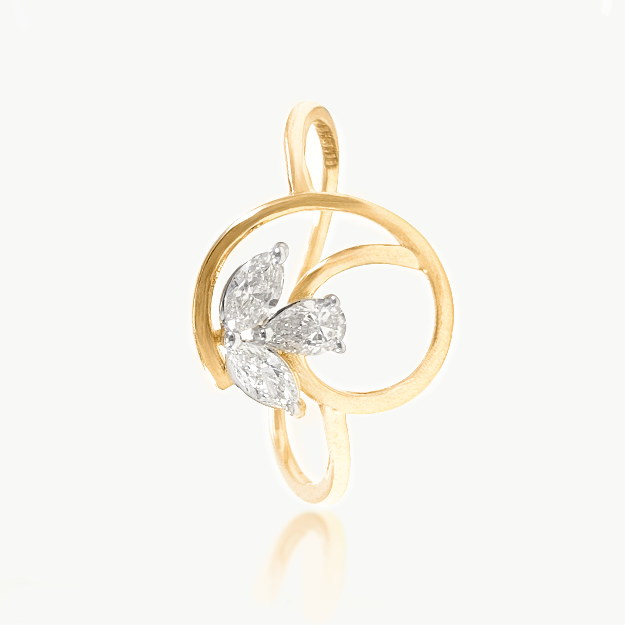 Dewdrop Orbit Diamond Ring
