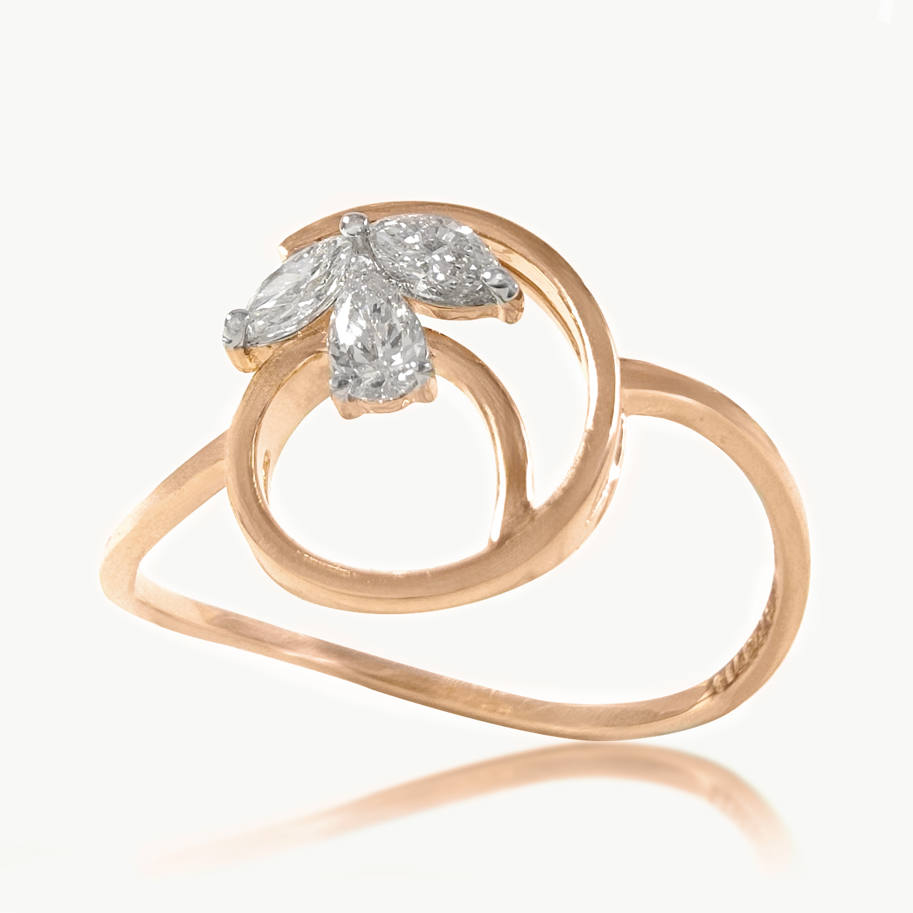 Dewdrop Orbit Diamond Ring