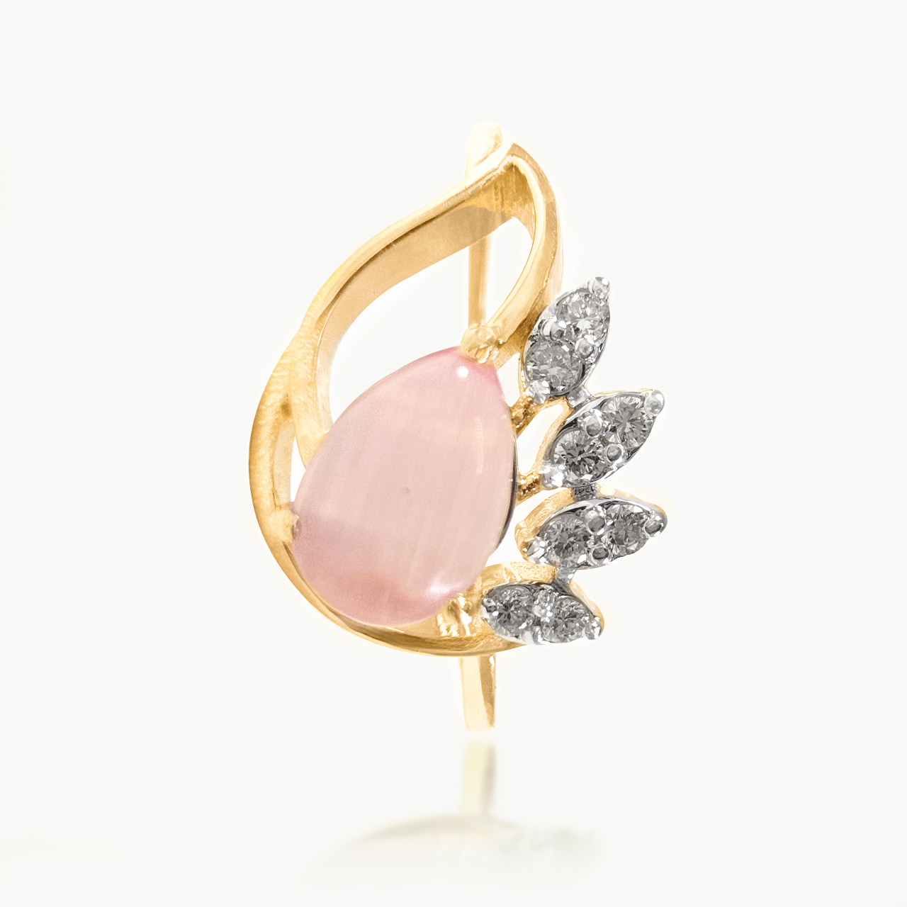 Rosé Dewdrop Diamond Ring