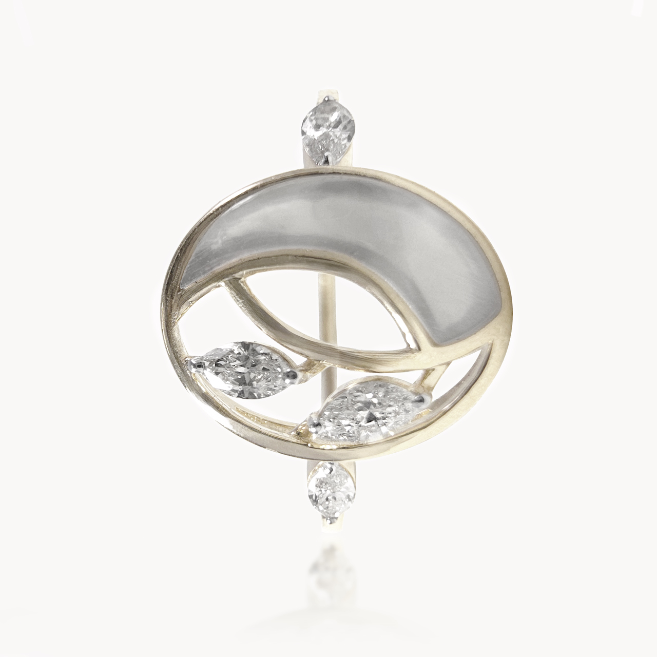 Crescent Moon Diamond Rings