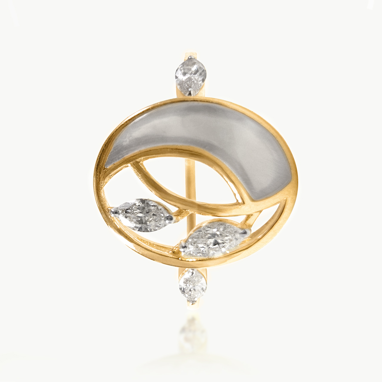 Crescent Moon Diamond Rings