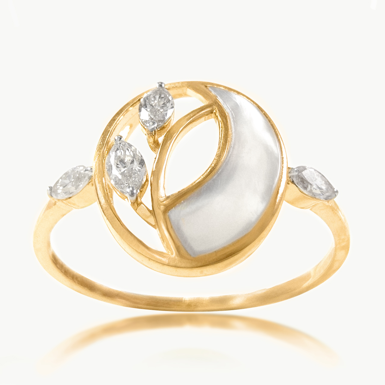 Crescent Moon Diamond Rings
