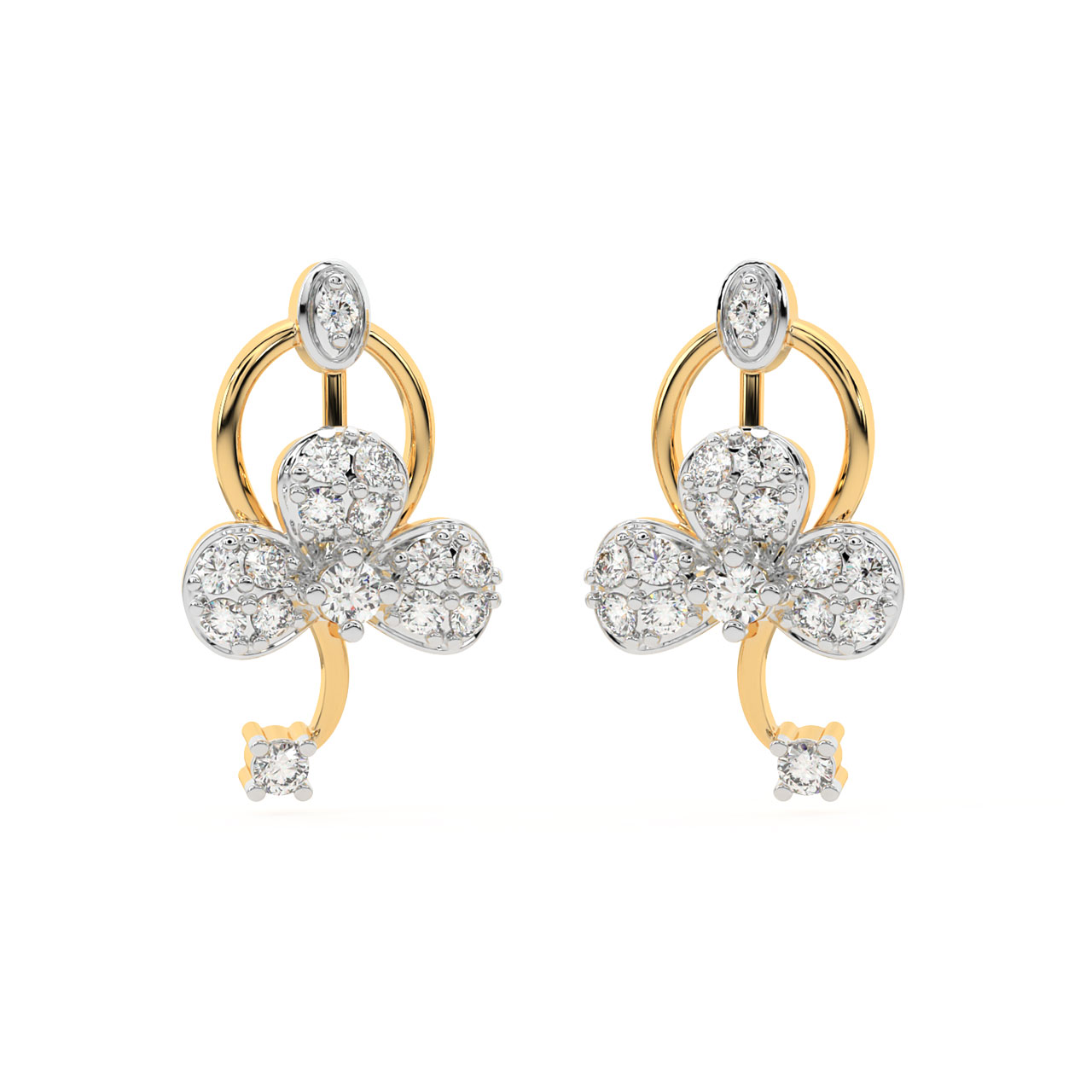 Ethan Round Diamond Stud Earrings