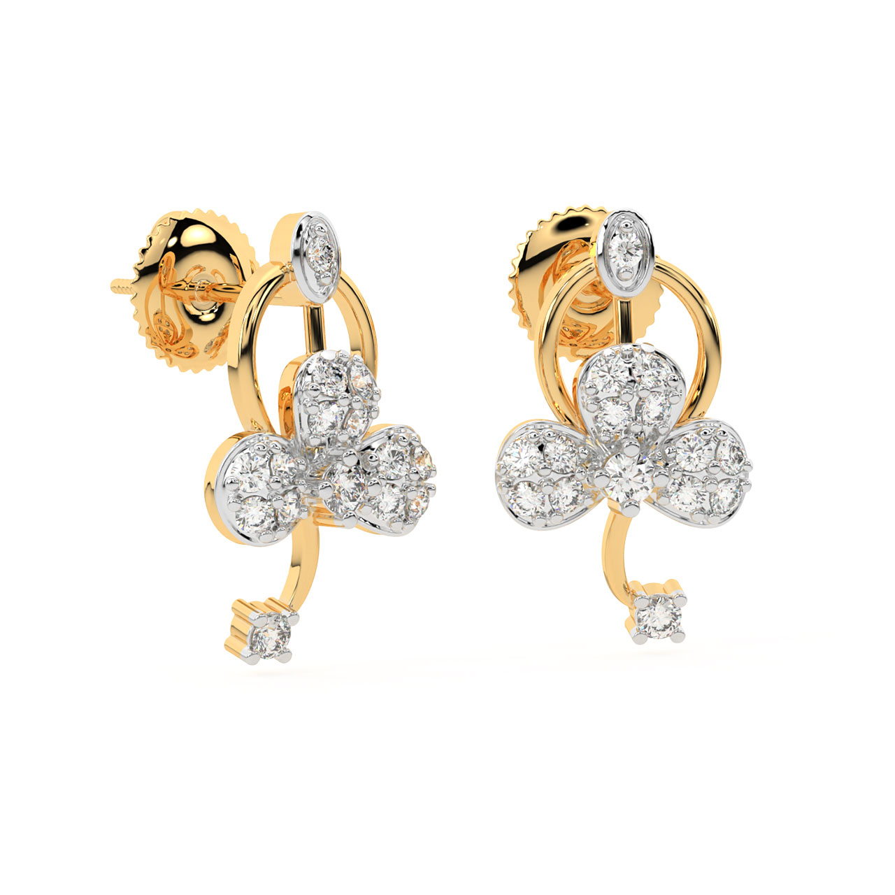 Ethan Round Diamond Stud Earrings