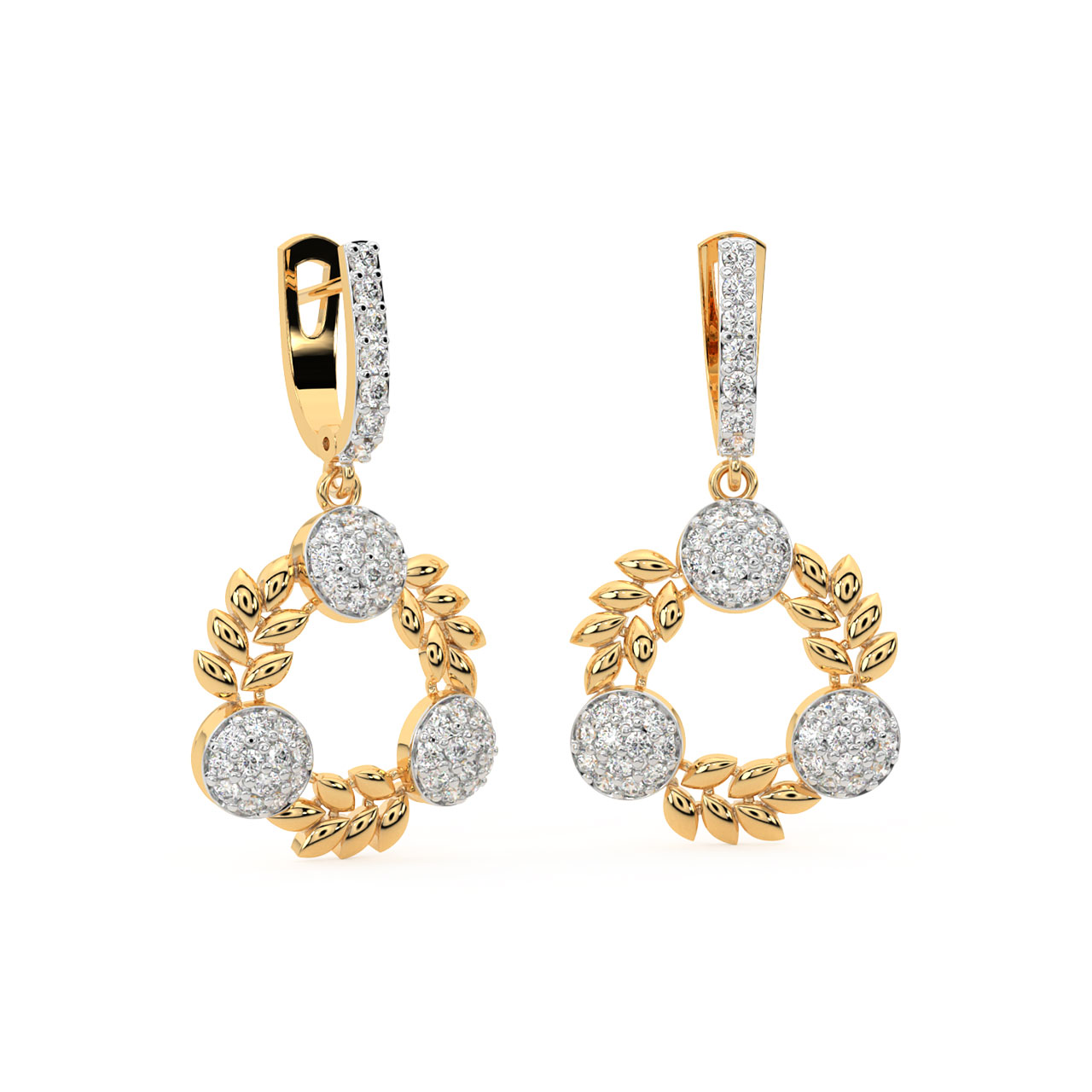 Miron Round Diamond Earrings