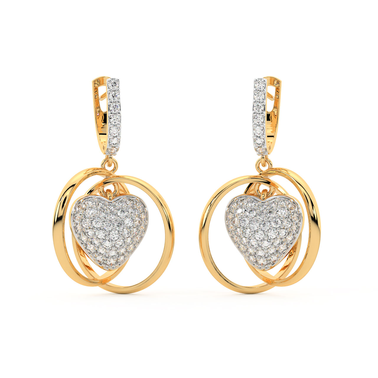 Rasine Round Diamond Earrings