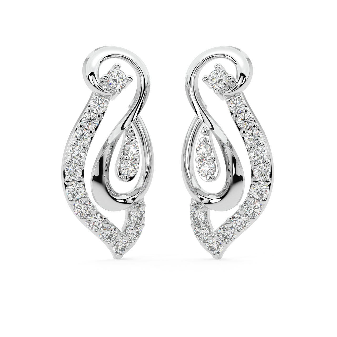 Kai Round Diamond Stud Earrings