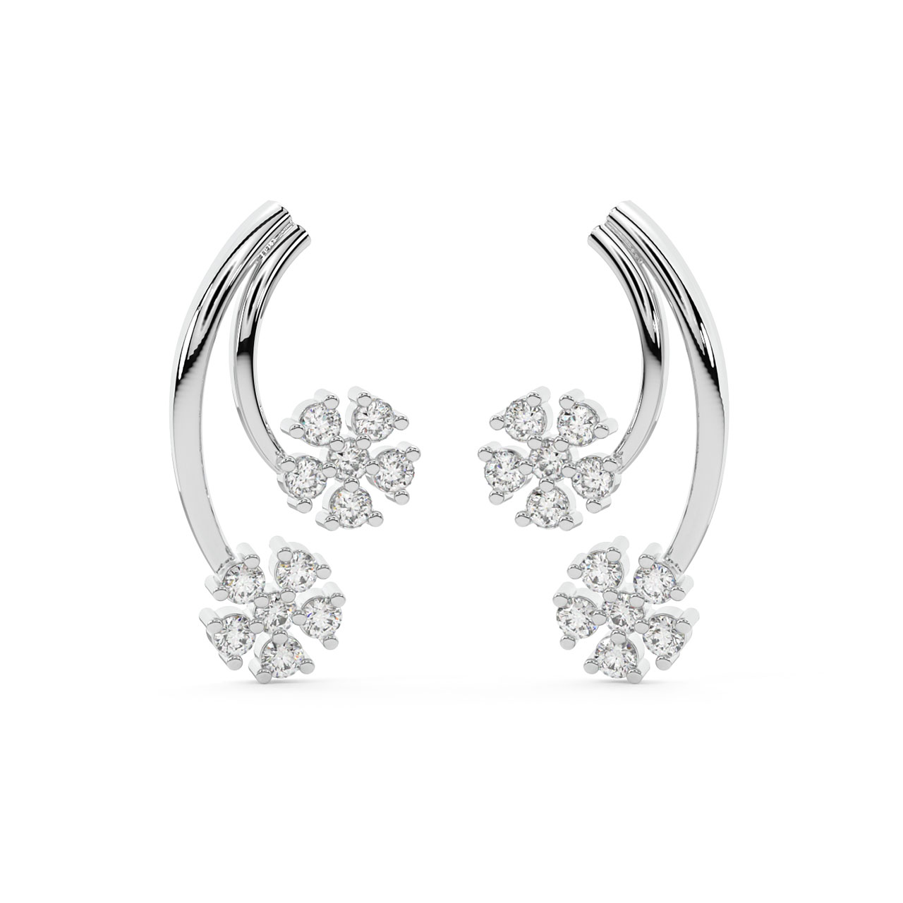 Avery Round Diamond Stud Earrings