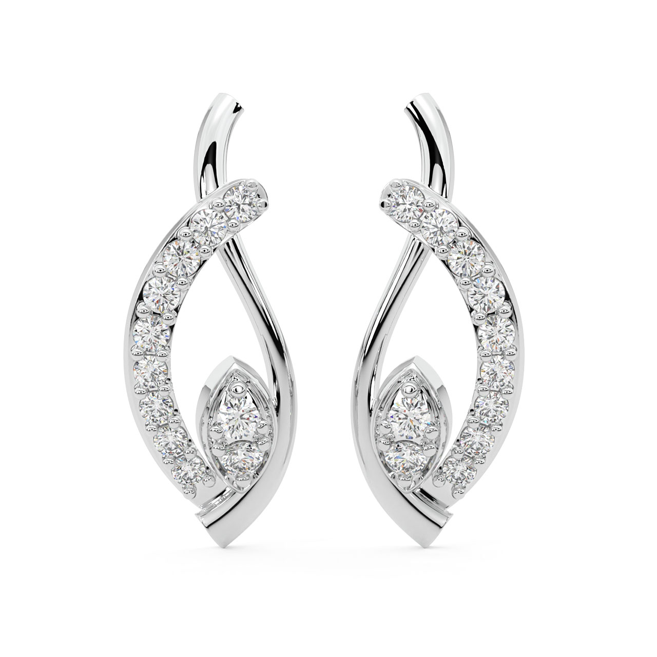 Finley Round Diamond Stud Earrings