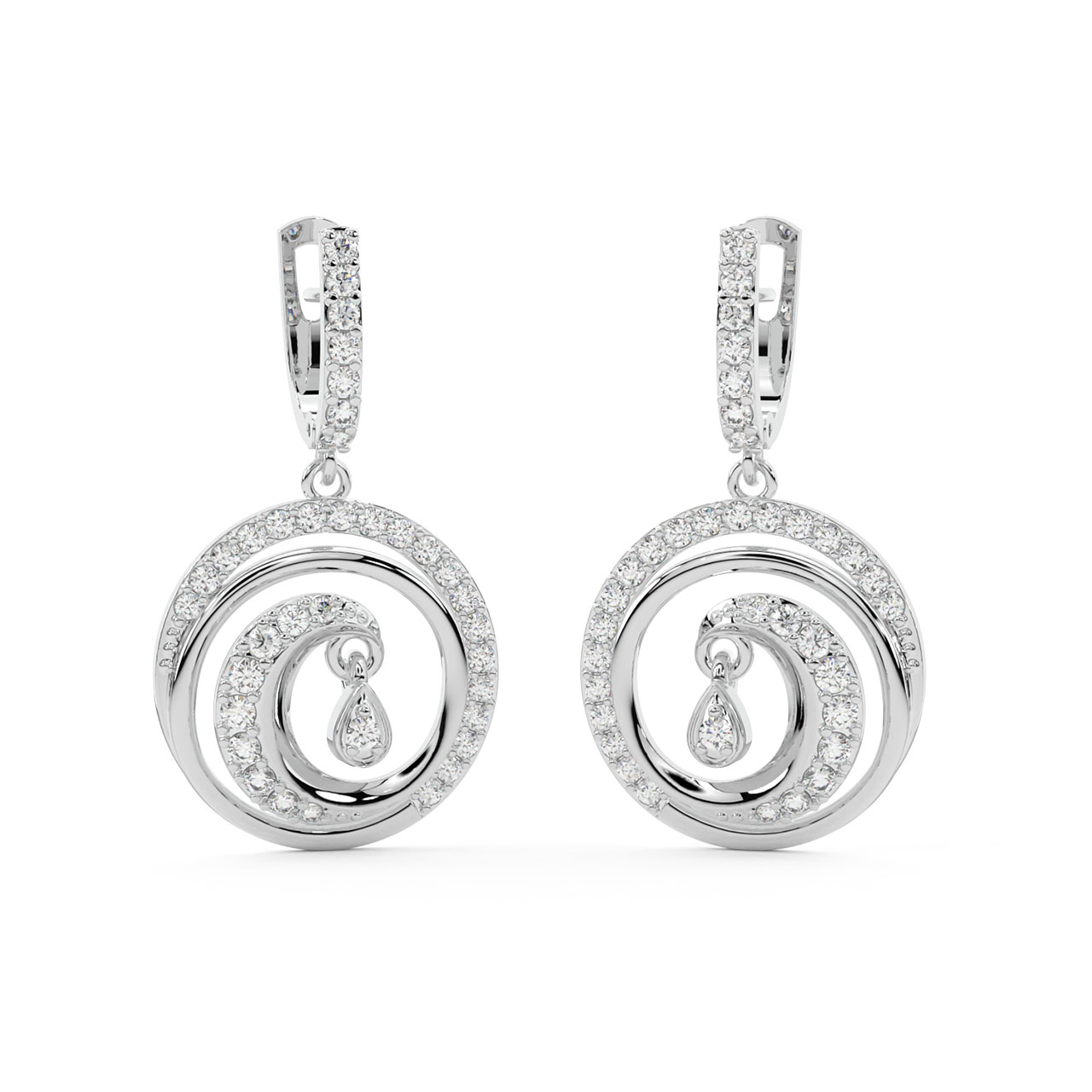 Wren Round Diamond Earrings