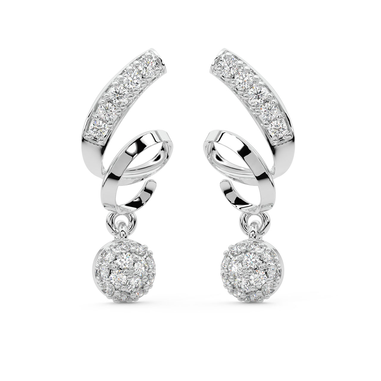 Jack Round Diamond Earrings