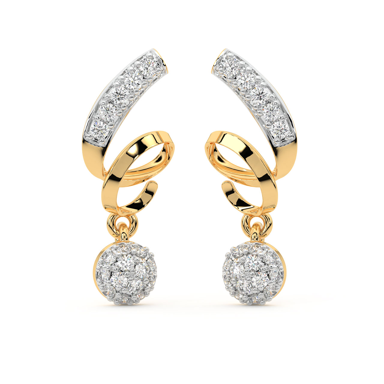 Jack Round Diamond Earrings