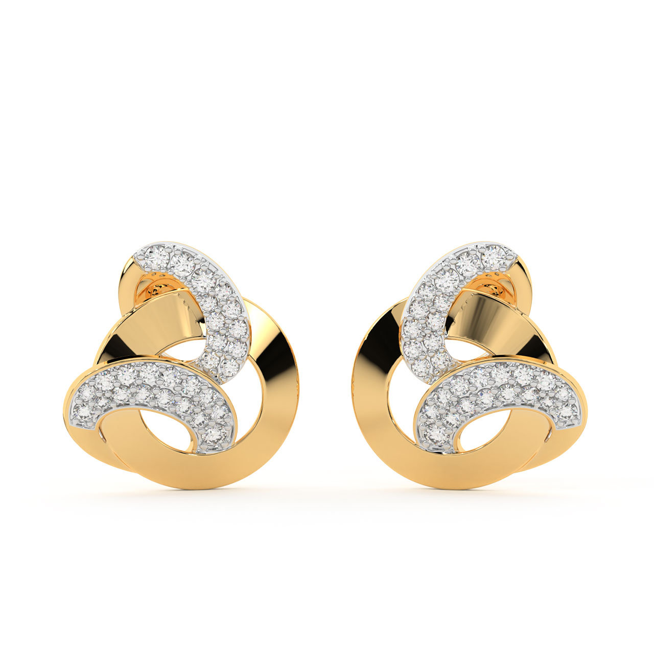 Lydia Round Diamond Stud Earrings