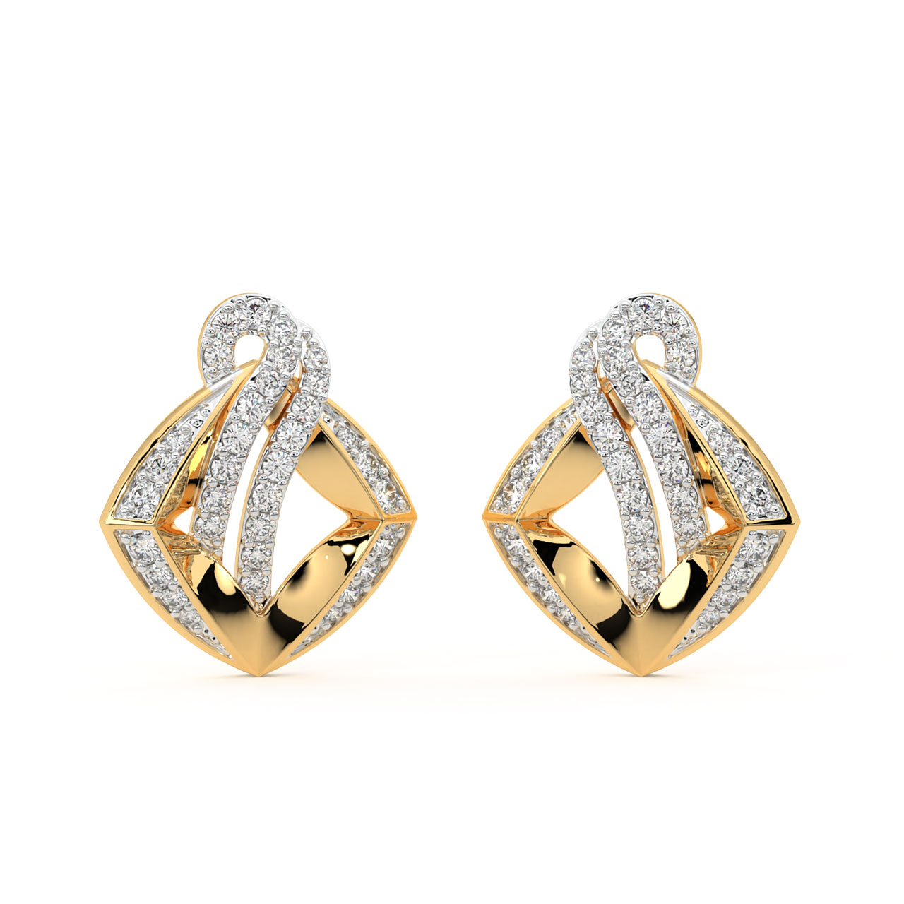 Rory Round Diamond Stud Earrings