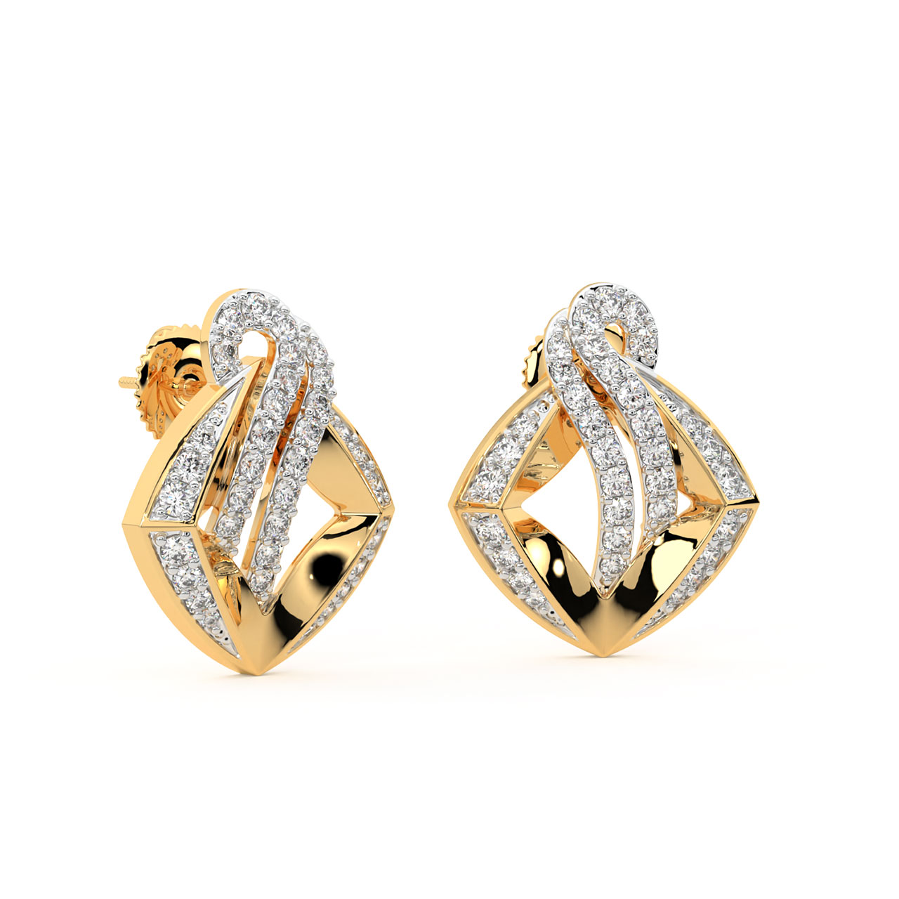 Rory Round Diamond Stud Earrings