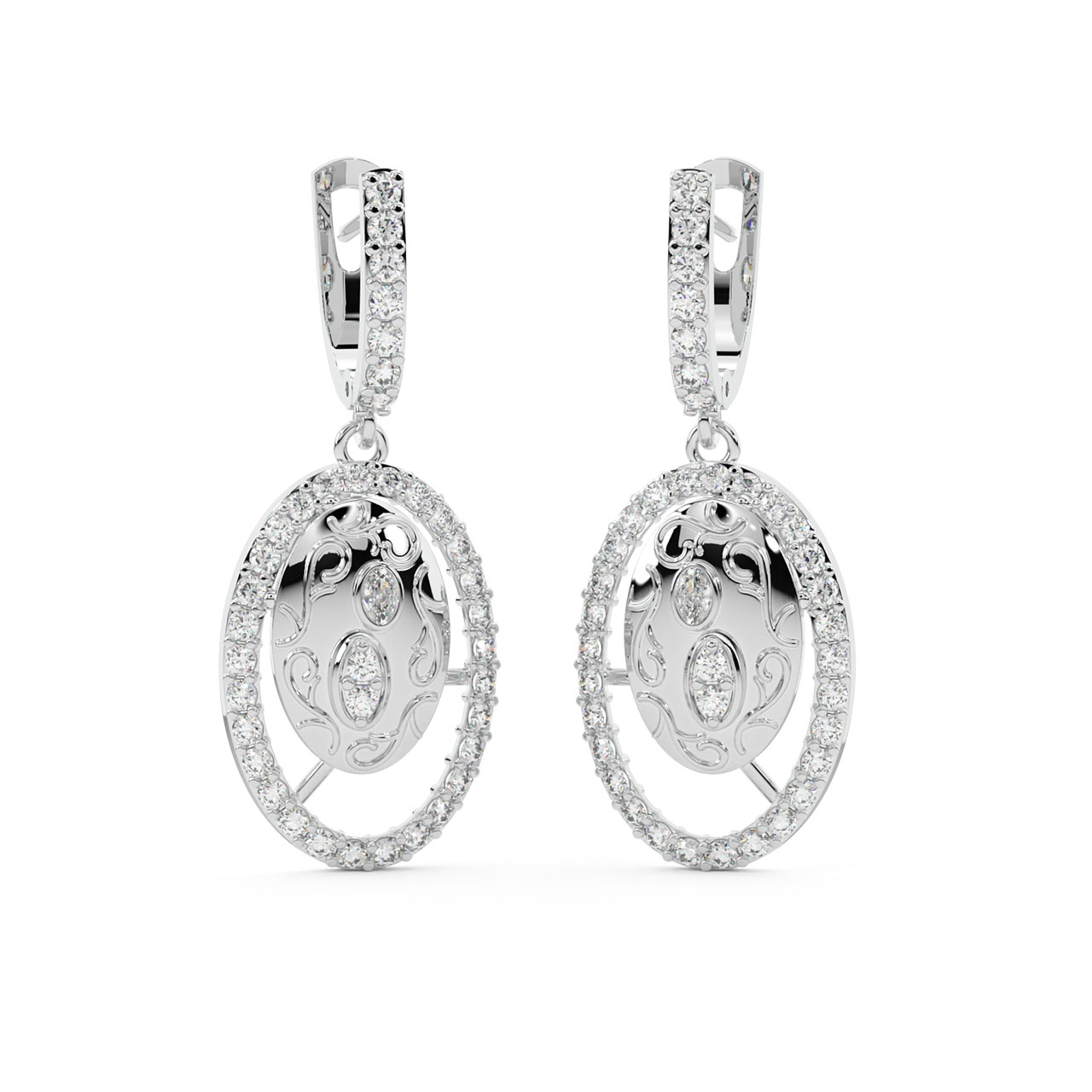 Stella Round Diamond Earrings