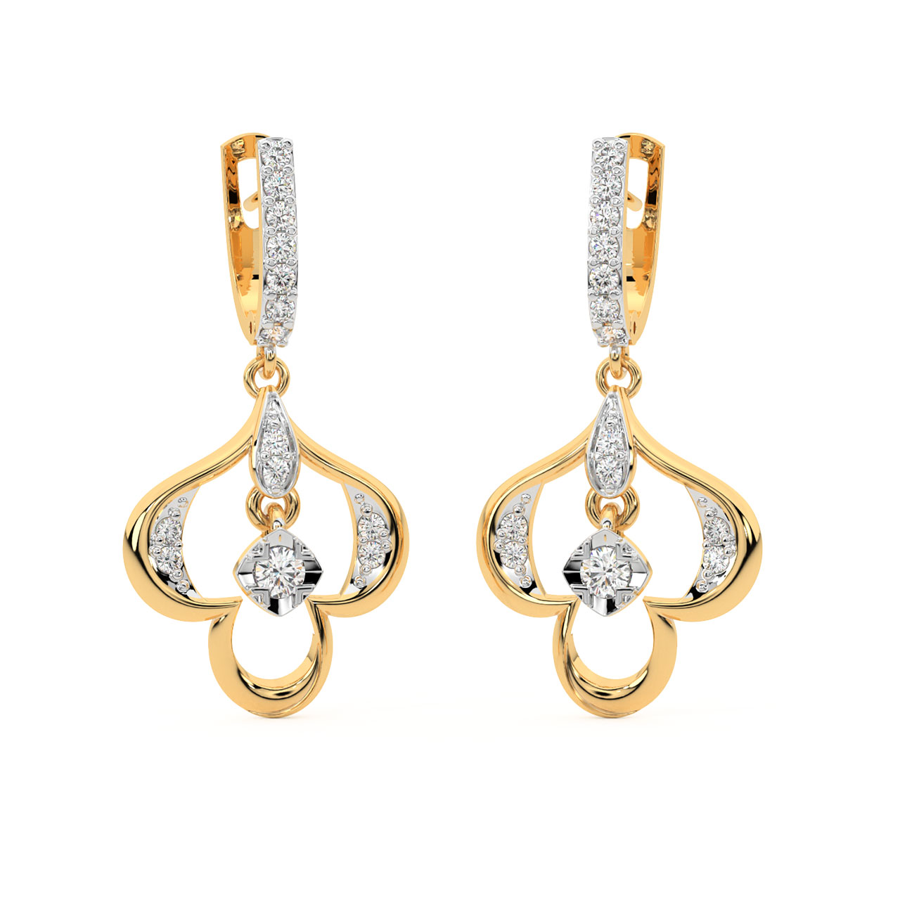 Mia Round Diamond Earrings