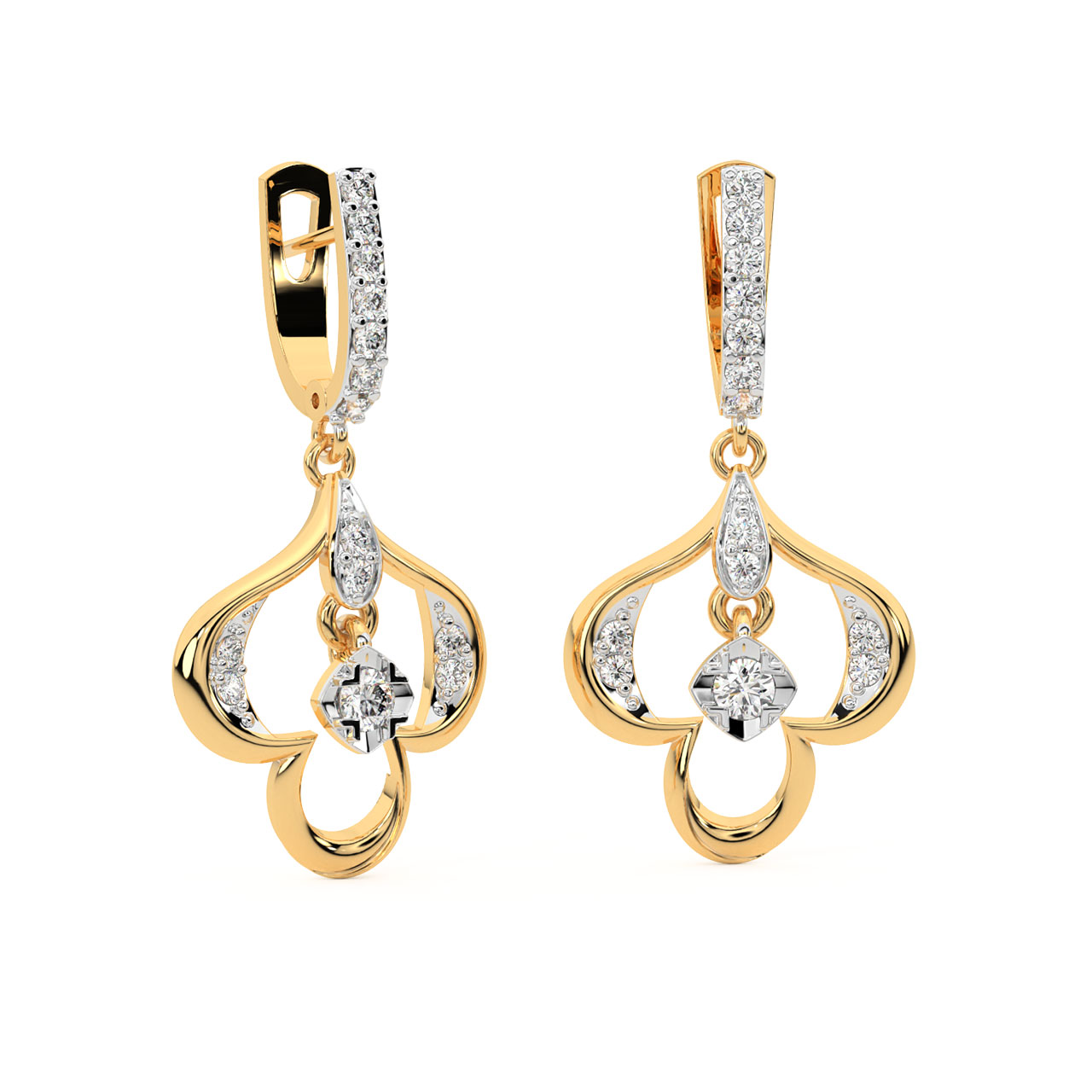 Mia Round Diamond Earrings