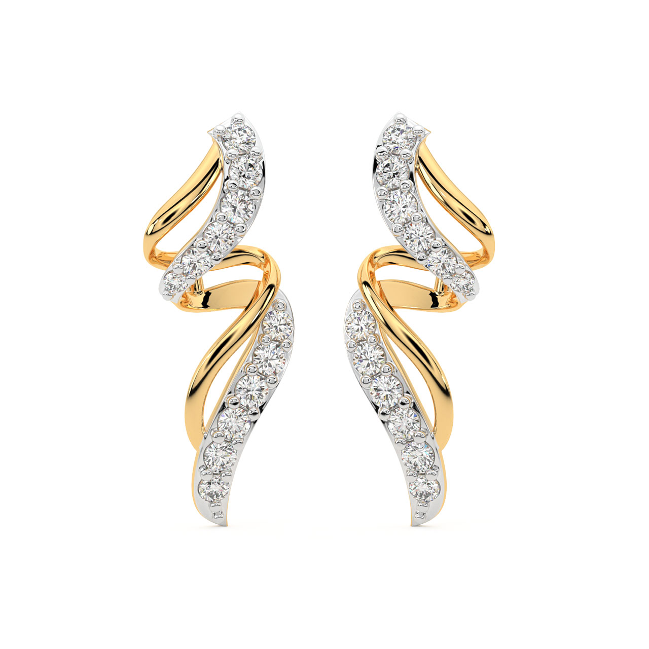 Aaron Round Diamond Stud Earrings