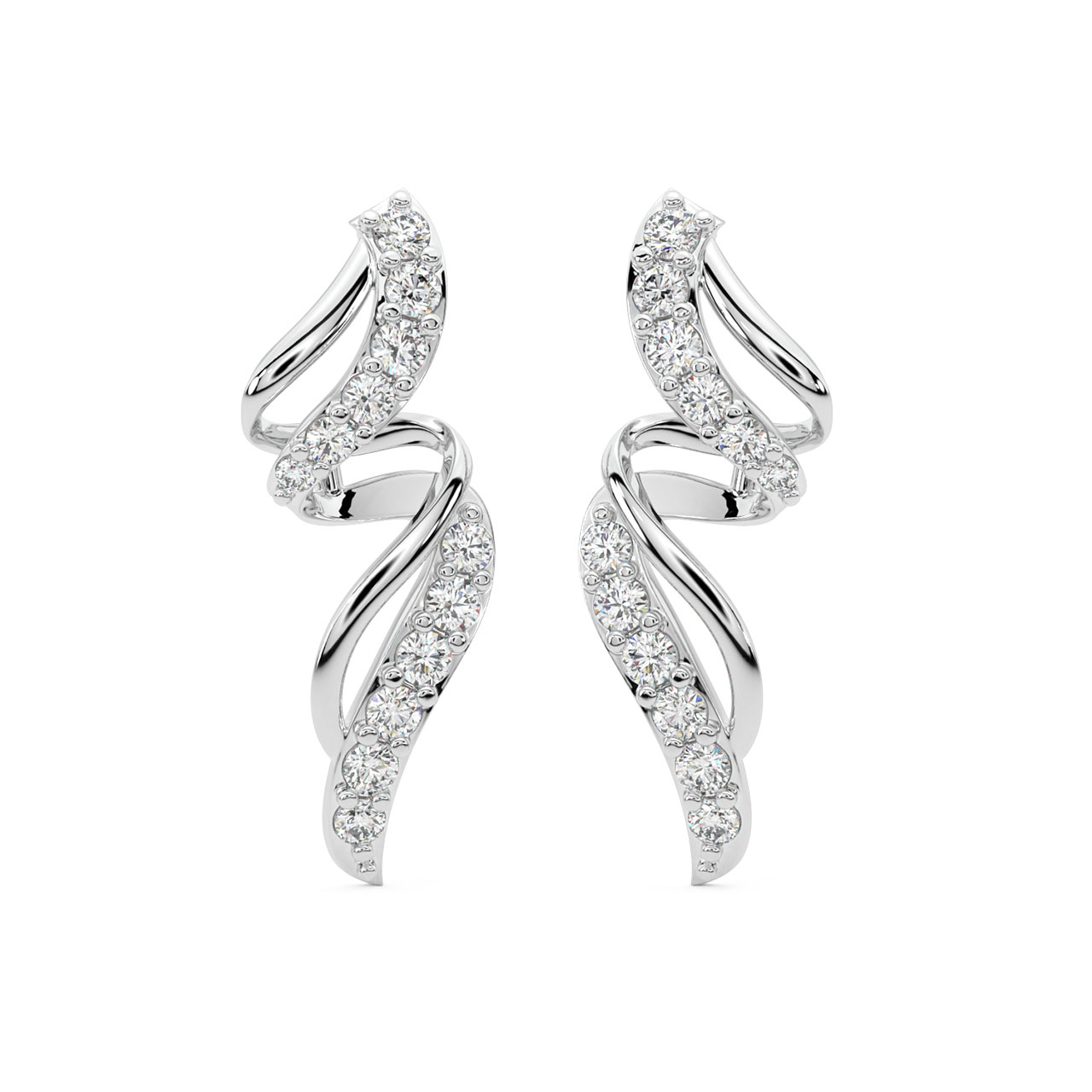 Aaron Round Diamond Stud Earrings