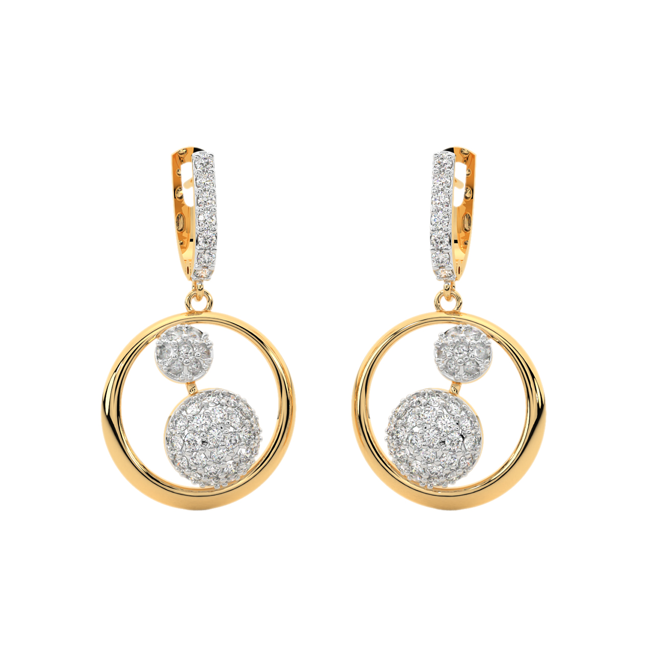 Clady Round Diamond Earrings